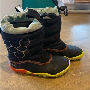 Vivo Barefoot Kids Boots - Black and Yellow